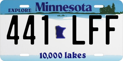 MN license plate 441LFF