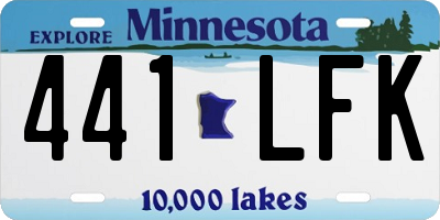 MN license plate 441LFK