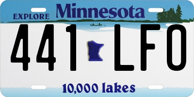 MN license plate 441LFO