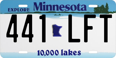 MN license plate 441LFT