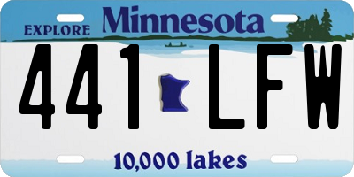 MN license plate 441LFW