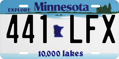 MN license plate 441LFX