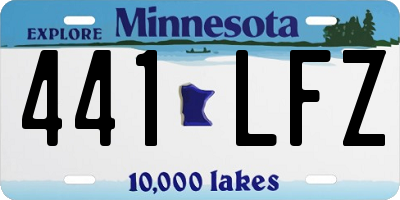 MN license plate 441LFZ