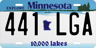 MN license plate 441LGA
