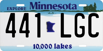 MN license plate 441LGC
