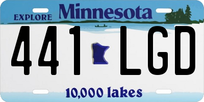 MN license plate 441LGD