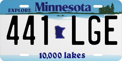 MN license plate 441LGE