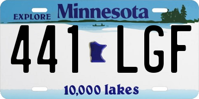 MN license plate 441LGF