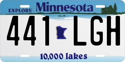 MN license plate 441LGH