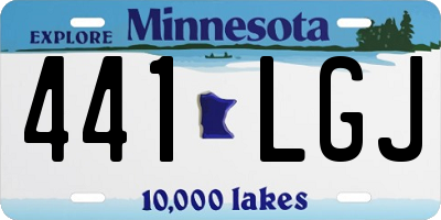MN license plate 441LGJ