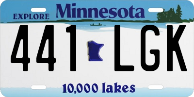 MN license plate 441LGK