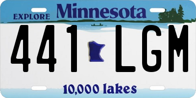 MN license plate 441LGM