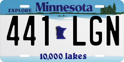 MN license plate 441LGN