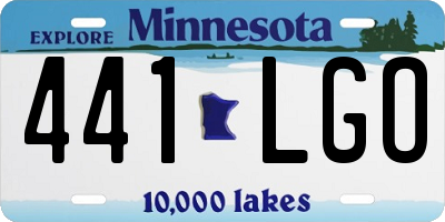 MN license plate 441LGO
