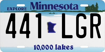 MN license plate 441LGR