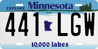 MN license plate 441LGW