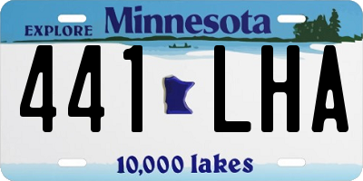MN license plate 441LHA