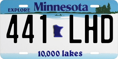 MN license plate 441LHD
