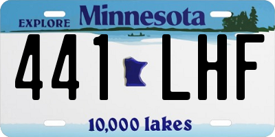 MN license plate 441LHF