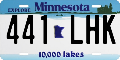 MN license plate 441LHK