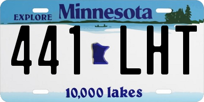 MN license plate 441LHT