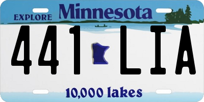 MN license plate 441LIA