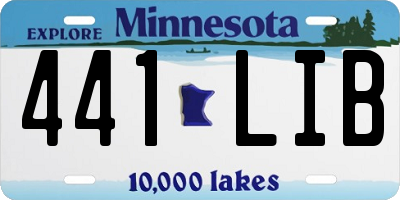 MN license plate 441LIB