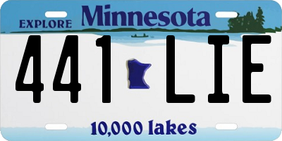 MN license plate 441LIE