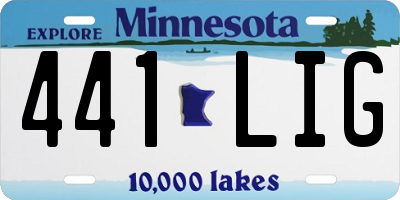 MN license plate 441LIG