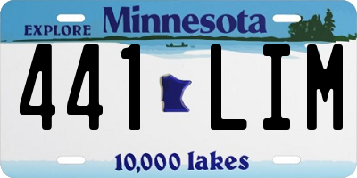 MN license plate 441LIM