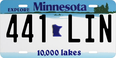 MN license plate 441LIN