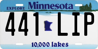 MN license plate 441LIP