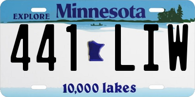 MN license plate 441LIW