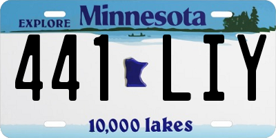 MN license plate 441LIY