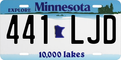 MN license plate 441LJD