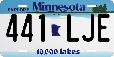 MN license plate 441LJE