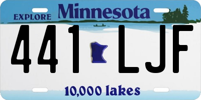 MN license plate 441LJF