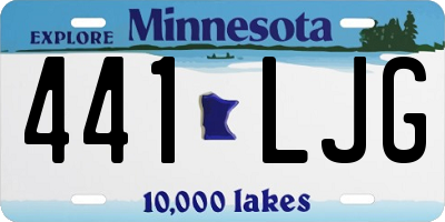 MN license plate 441LJG