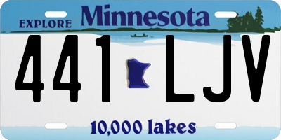 MN license plate 441LJV