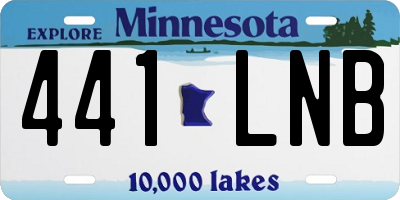 MN license plate 441LNB