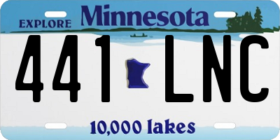 MN license plate 441LNC