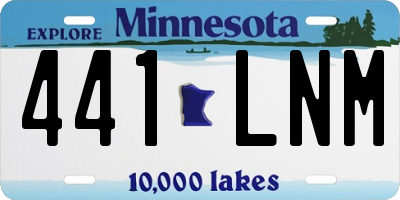 MN license plate 441LNM