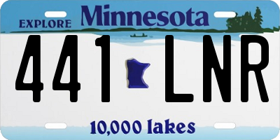 MN license plate 441LNR