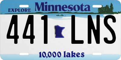 MN license plate 441LNS