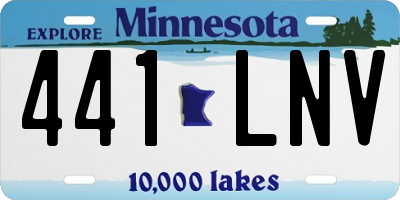 MN license plate 441LNV