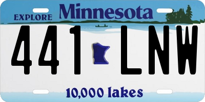 MN license plate 441LNW