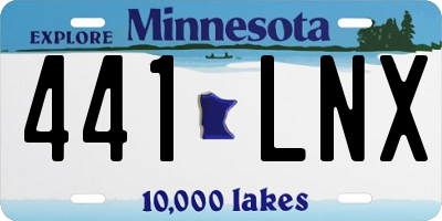 MN license plate 441LNX