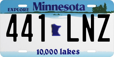 MN license plate 441LNZ