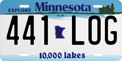 MN license plate 441LOG