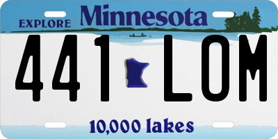 MN license plate 441LOM